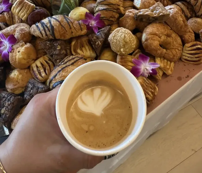 Coffee and croissants